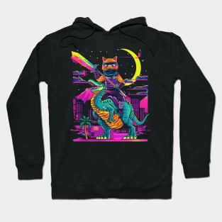 Cat Dinosaur Mischief Hoodie